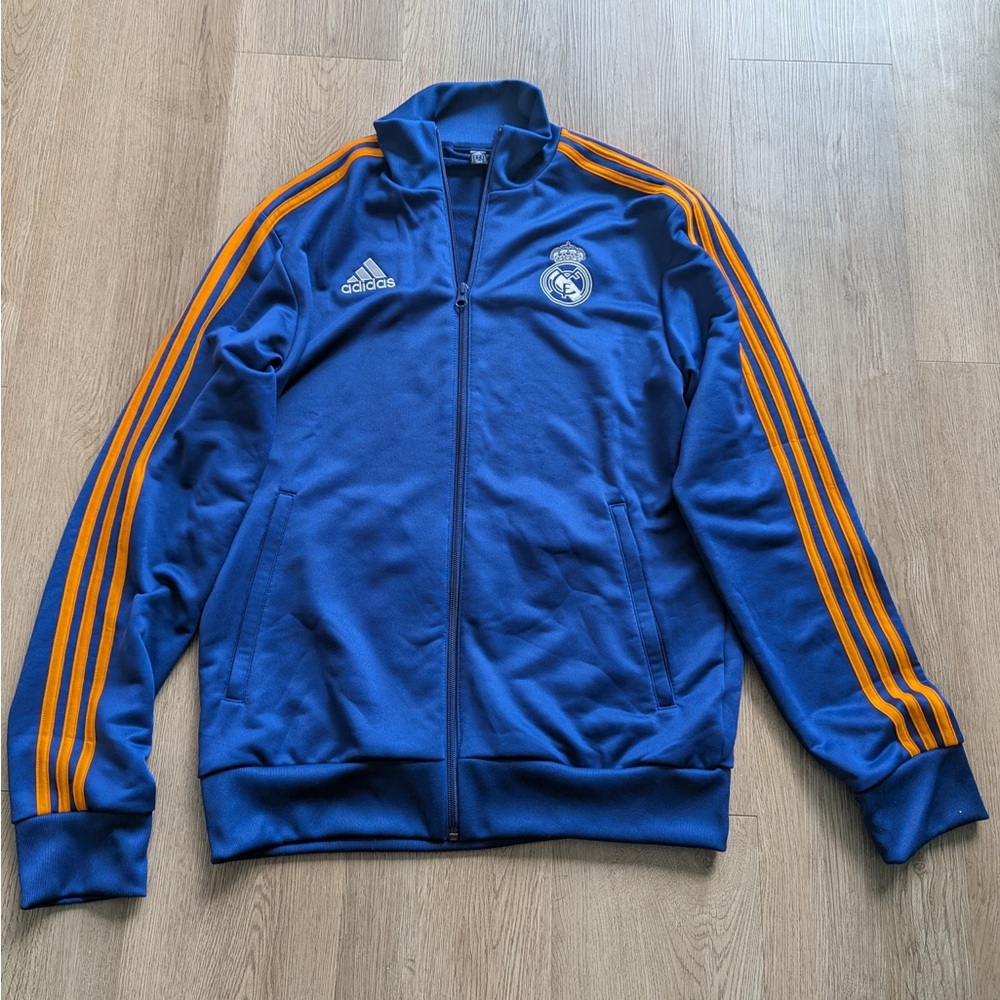 Adidas Real Madrid Blue and Orange Men's Track Jacket 2021/2022